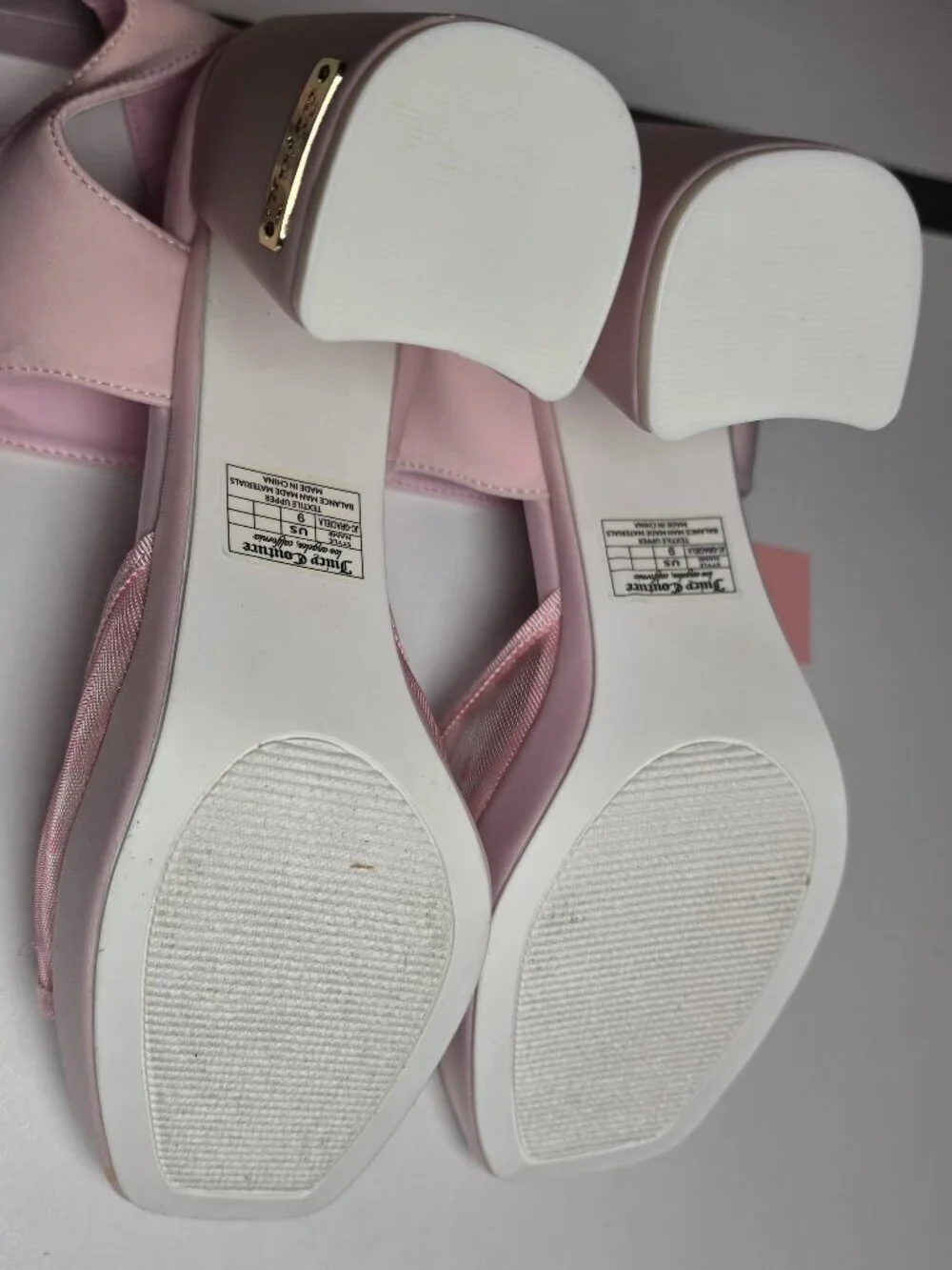 Juicy Couture Graciela Patform Pink Mesh Retro Barbiecore Sandals Sz 9M
